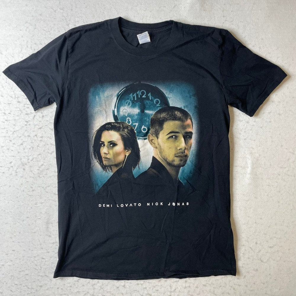 Demi Lovato Nick‎ Jonas Future Now Tour 2016 Concert T-Shirt Black Mens Medium